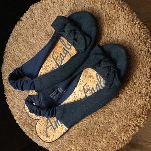 American Eagle Denim Ballet Flats